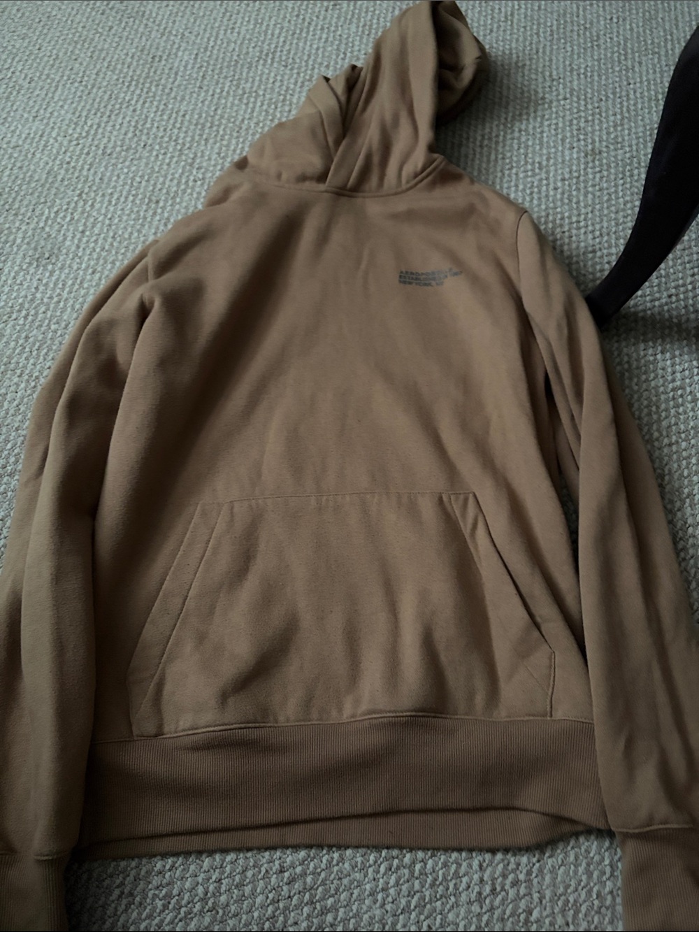 Men’s size small Aeropostale Brown Hooded Pullover Sweatshirt